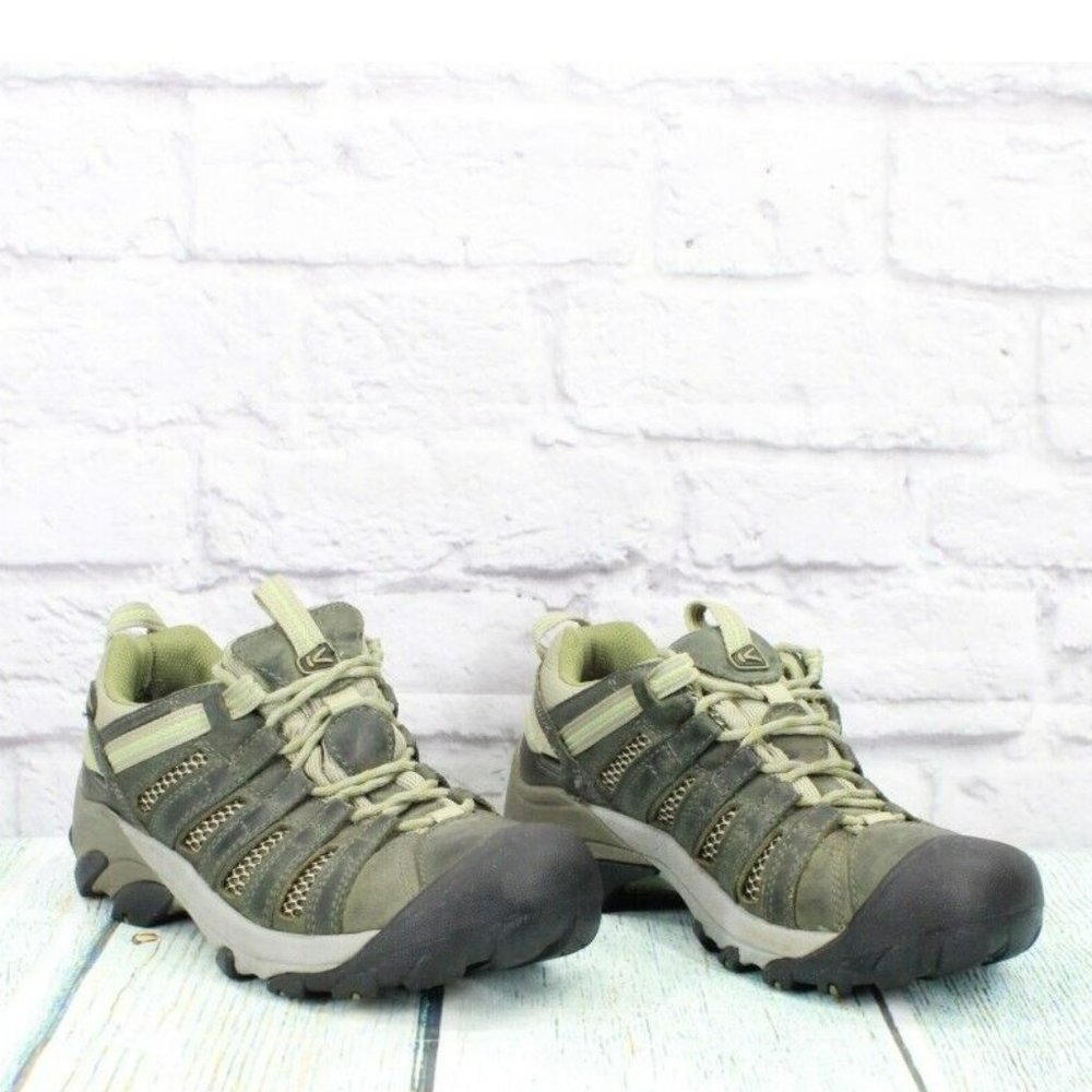 Keen Green Leather Lace Up Rugged Hiking Sneakers Shoes Size 7.5 - Picture 3 of 9